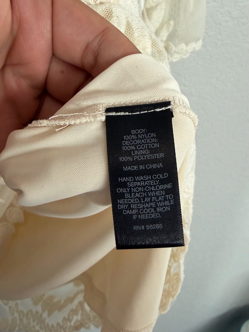Express Ivory Embroidered Mini Dress - Picture 8 of 8